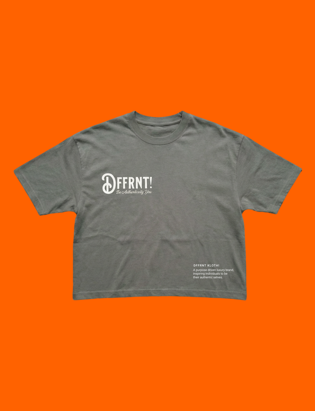 The DFFRNT! Statement Cropped T-Shirt (Lime Green)