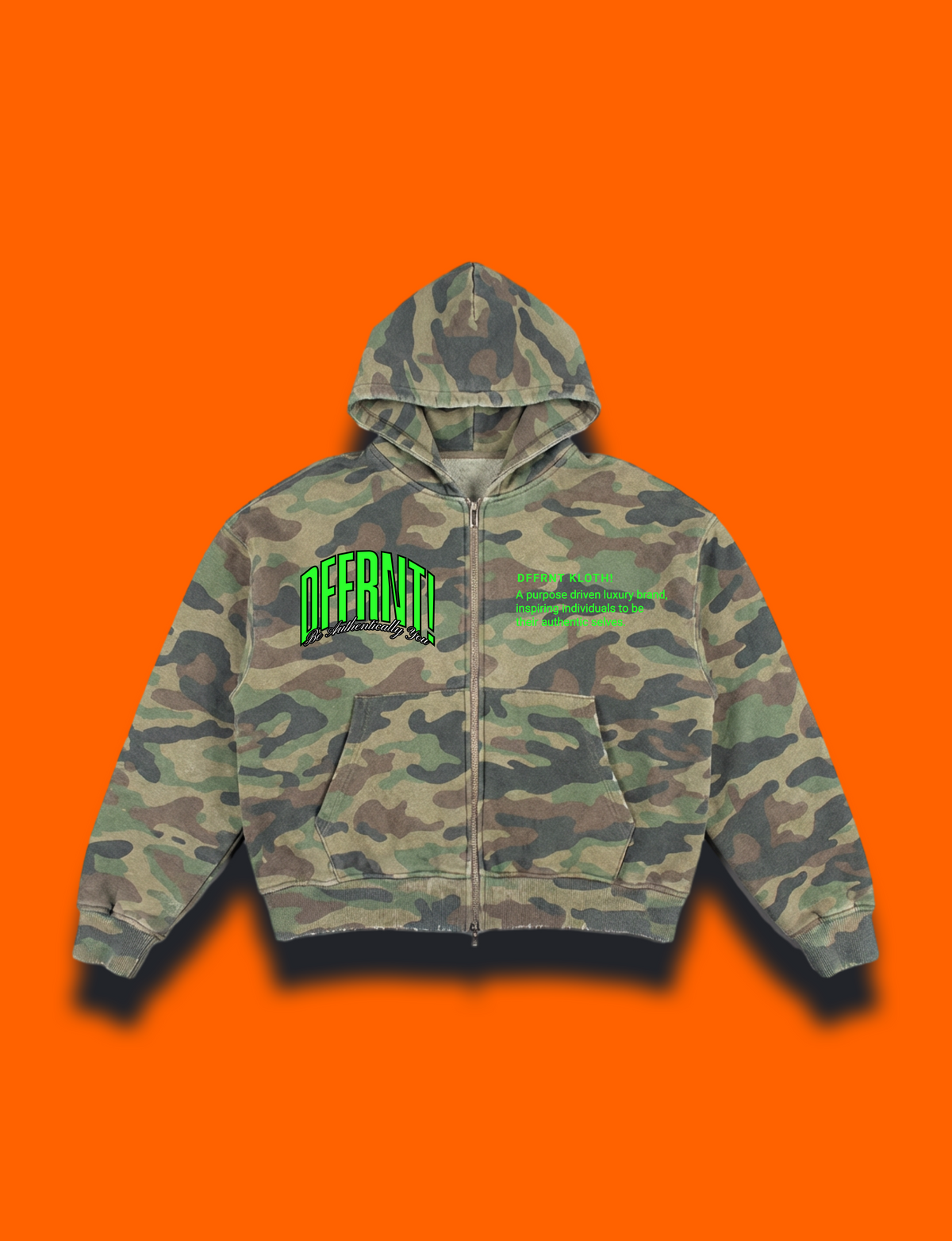 THE STANDARD 400 HOODIE — CAMO LIME GREEN