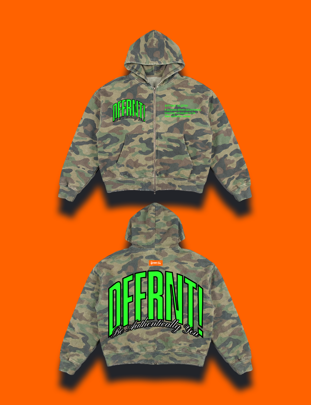 THE STANDARD 400 HOODIE — CAMO LIME GREEN