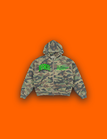 THE STANDARD 400 HOODIE — CAMO LIME GREEN