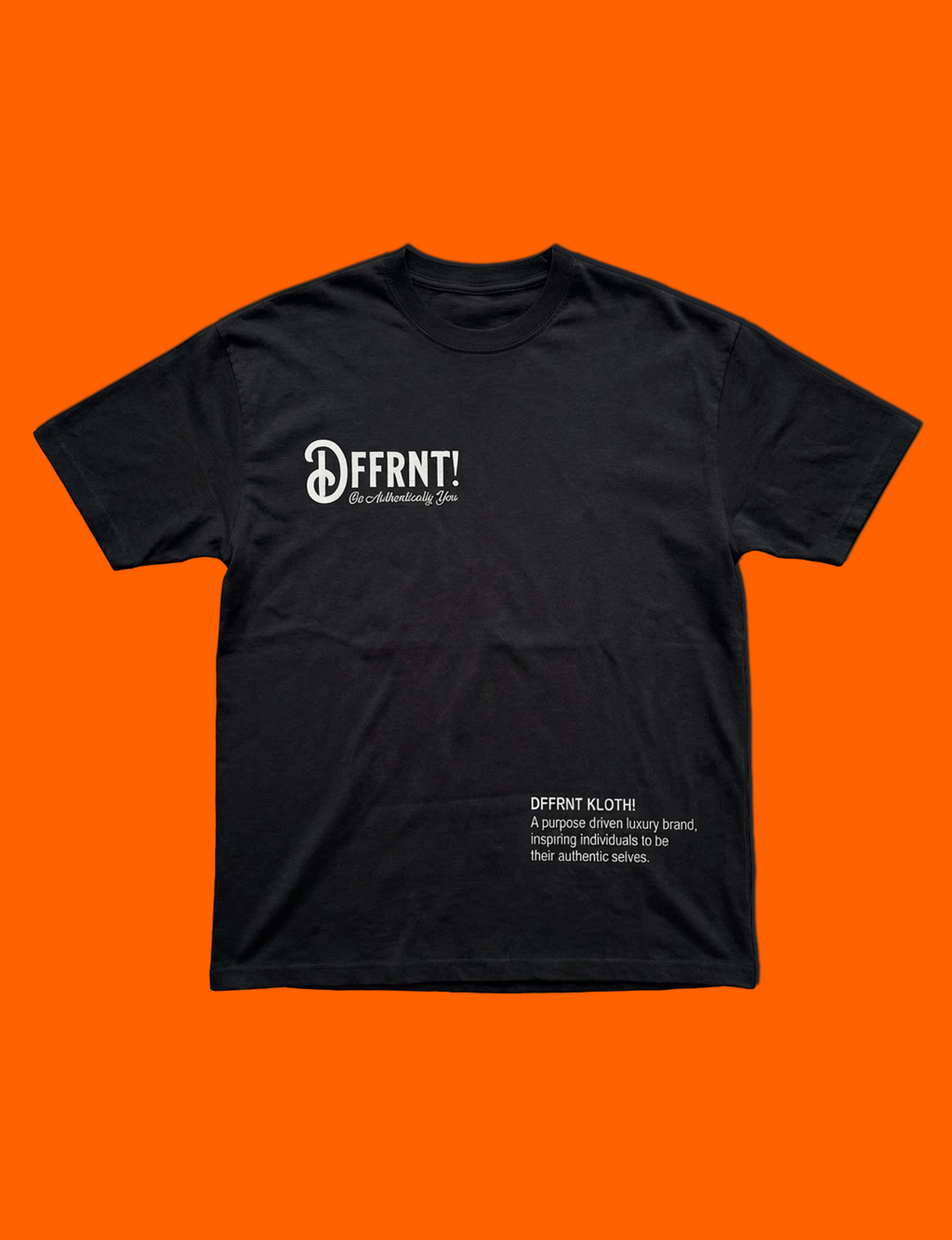 The DFFRNT! Statement Heavyweight T-Shirt (Black and White)