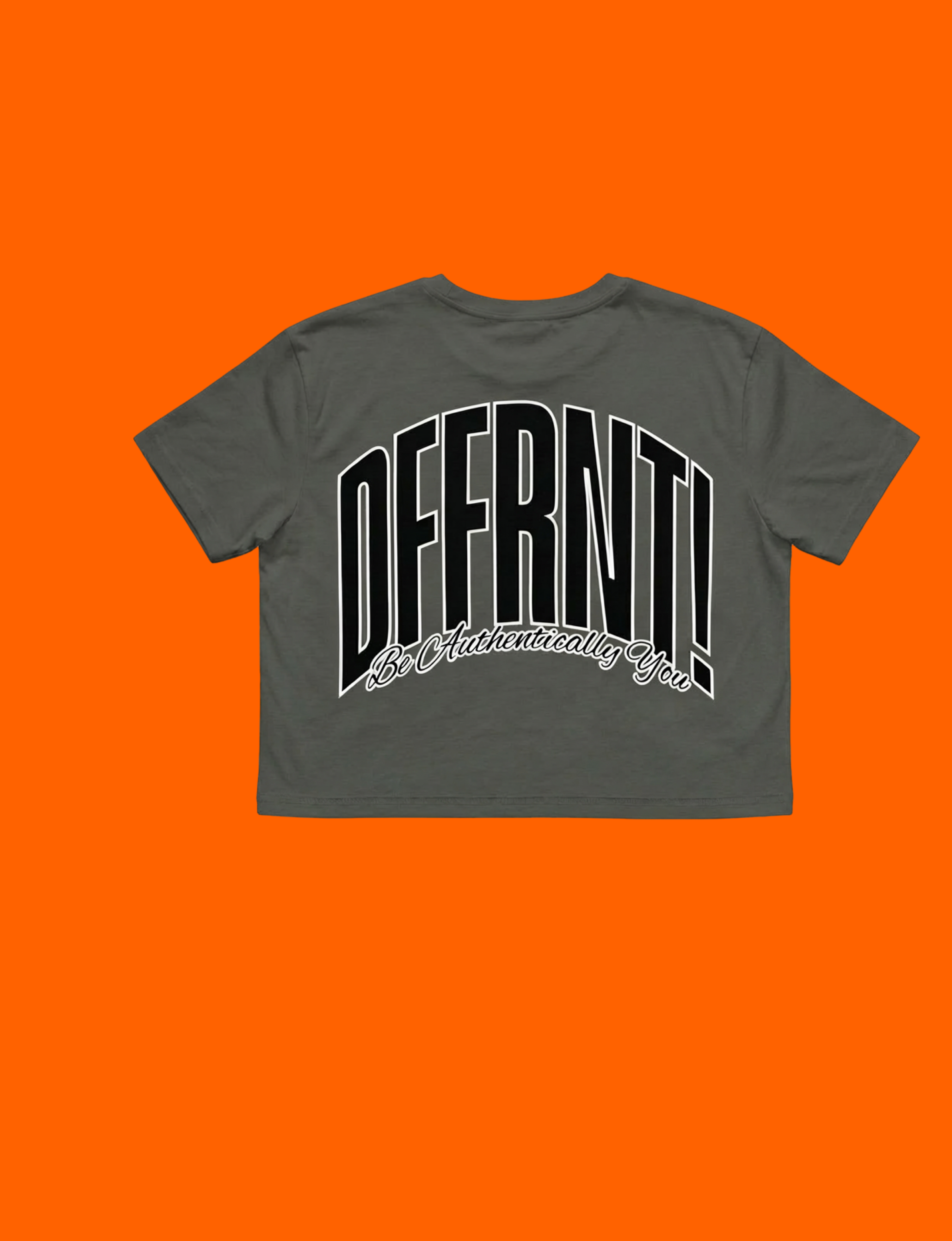 The DFFRNT! Statement Cropped T-Shirt (Black & White)